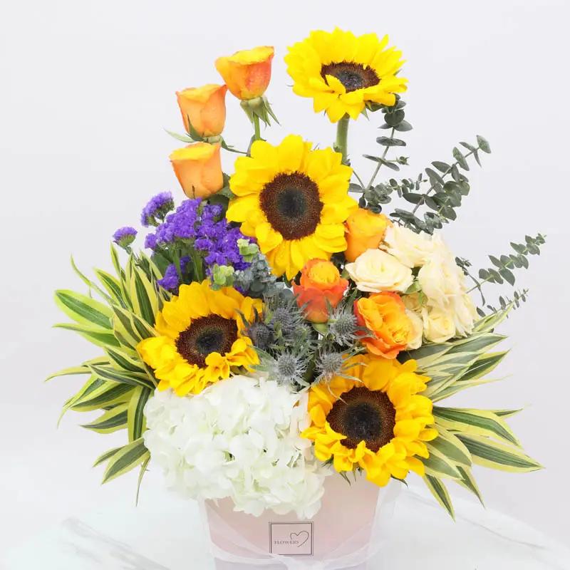 Happy Morning Flower Box - Flowers gift from Buy Any Flowers Dubai in Al Quoz Industrial Area 4, Dubai, UAE - image 2