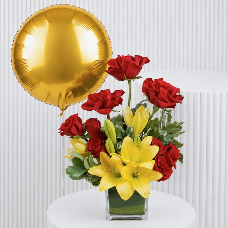 Crown Flower and Balloon - Gift Sets gift from Buy Any Flowers Dubai in Al Quoz Industrial Area 4, Dubai, UAE