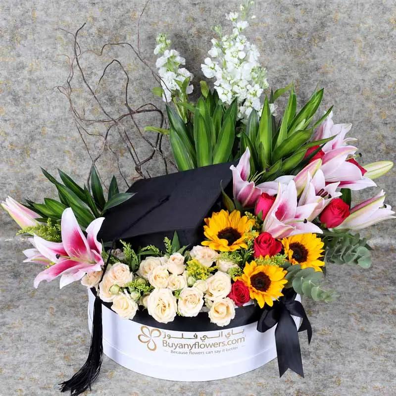 Graduation Grand Wishes Flower Box - Flowers gift from Buy Any Flowers Dubai in Al Quoz Industrial Area 4, Dubai, UAE - image 4