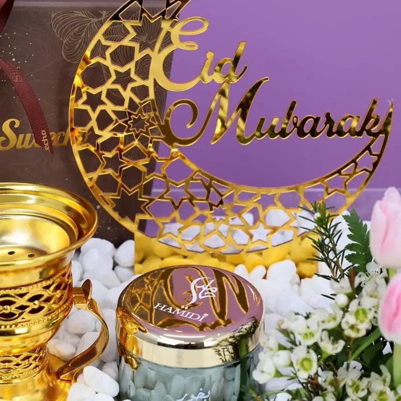 Eid Dates and Bakhoor Floral Hamper White thumbnail 3