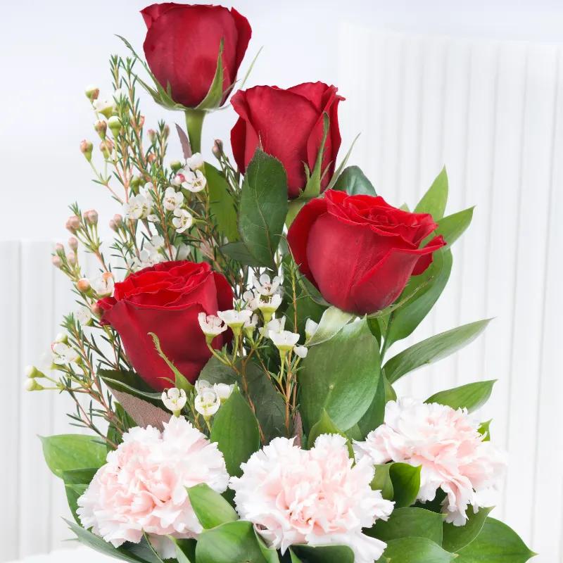 Memories 7 Roses and Carnation Arrangement - Flowers gift from Buy Any Flowers Dubai in Al Quoz Industrial Area 4, Dubai, UAE - image 3