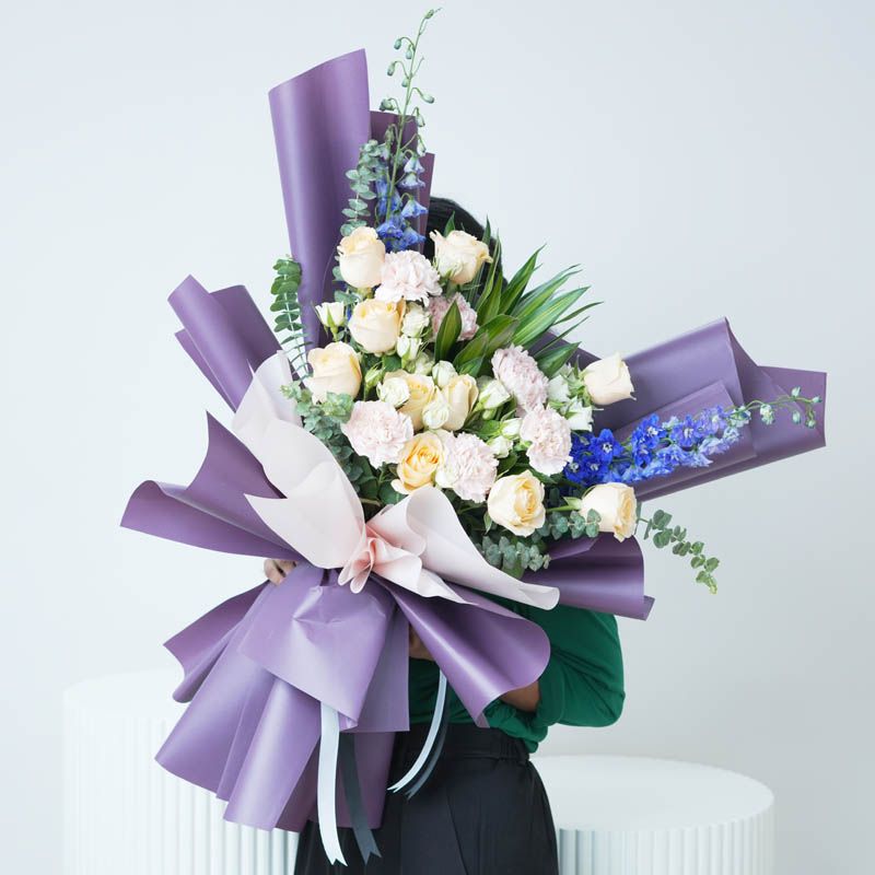 Peach 23 Flower Bouquet thumbnail 2