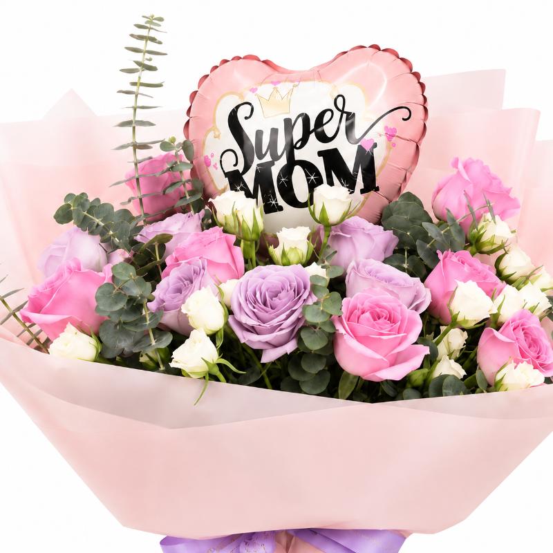 Super Mom Roses Bouquet - Flowers gift from Buy Any Flowers Dubai in Al Quoz Industrial Area 4, Dubai, UAE - image 2
