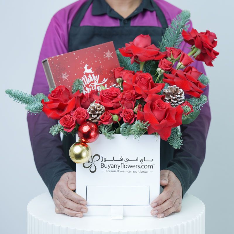Floral Choco Christmas Wishes Red - Gifts gift from Buy Any Flowers Dubai in Al Quoz Industrial Area 4, Dubai, UAE - image 2