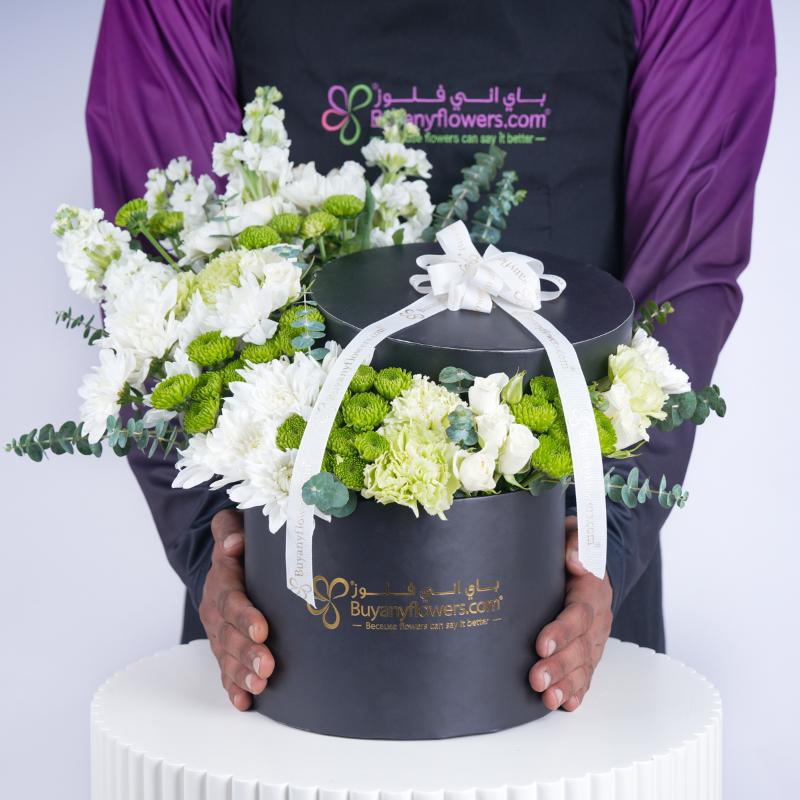 Ivory Flower Box with Teddy - Gift Sets gift from Buy Any Flowers Dubai in Al Quoz Industrial Area 4, Dubai, UAE - image 4