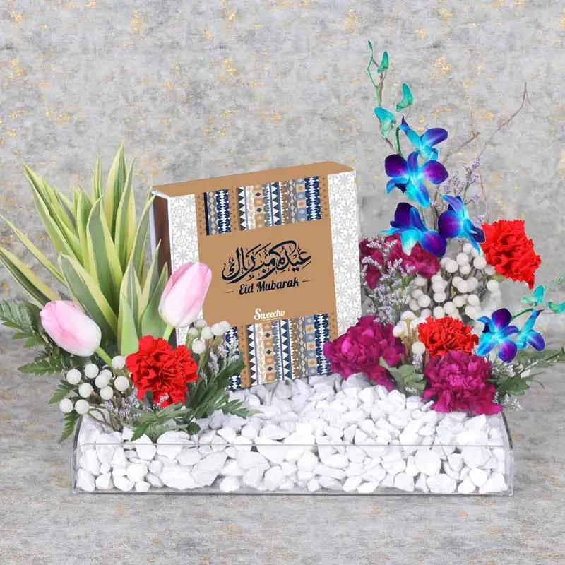 Eid Flower Chocolate Tray Blue thumbnail 2