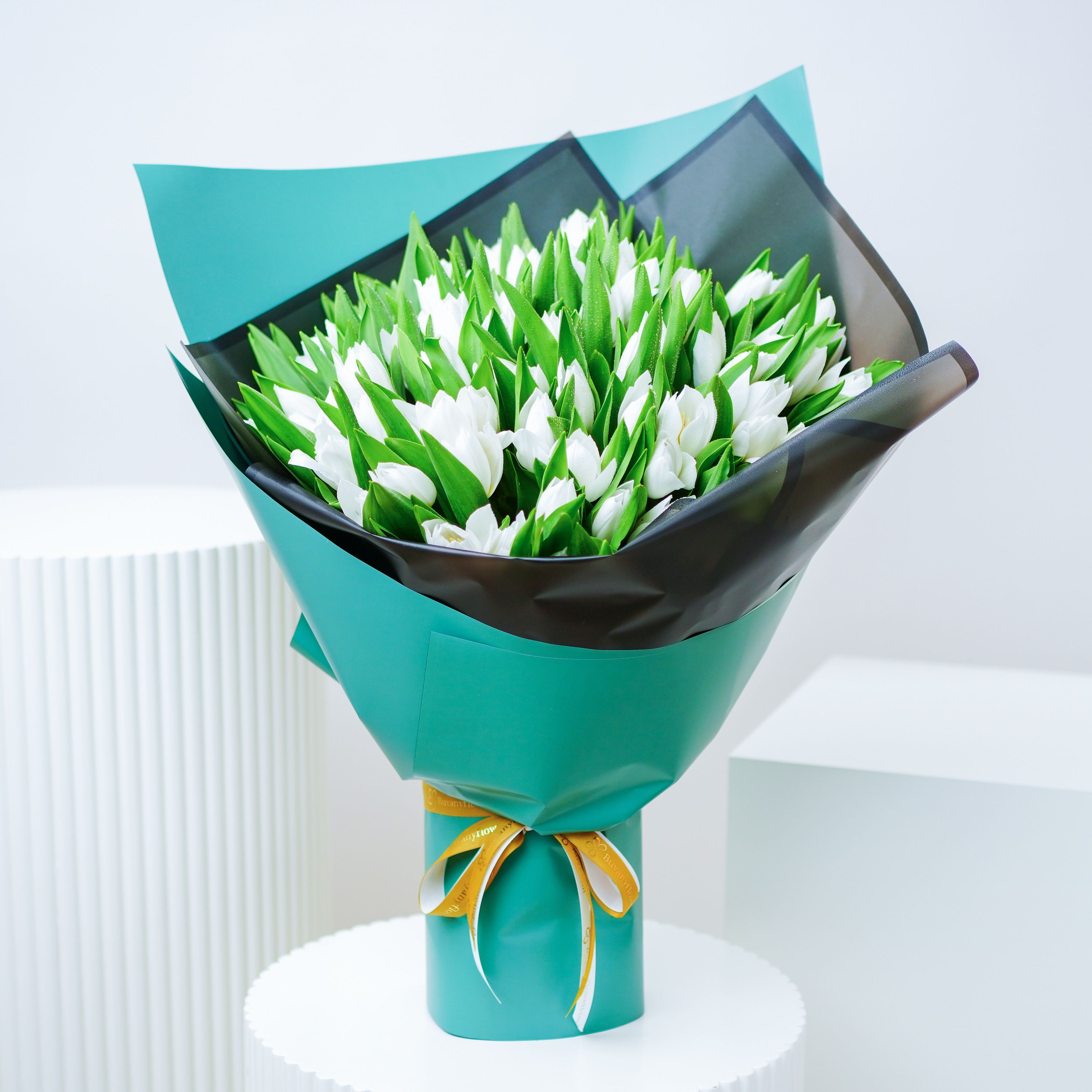 Winter 101 White Tulips Bouquet 1