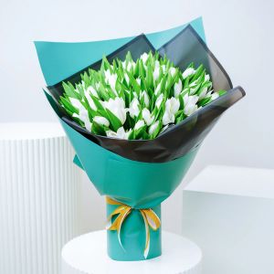 Winter 101 White Tulips Bouquet 1