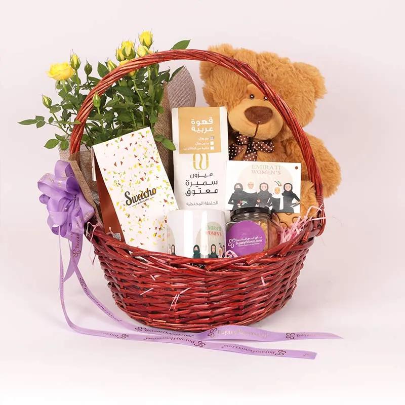 Emirati Womens Day Gift Basket Brown in Dubai