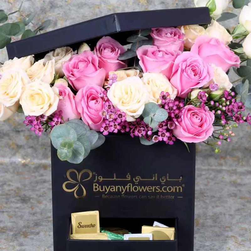 Sweet Celebration Flower Box and Chocolates thumbnail 2
