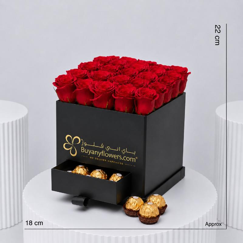 25 Red Roses Love Box - Flowers gift from Buy Any Flowers Dubai in Al Quoz Industrial Area 4, Dubai, UAE - image 4