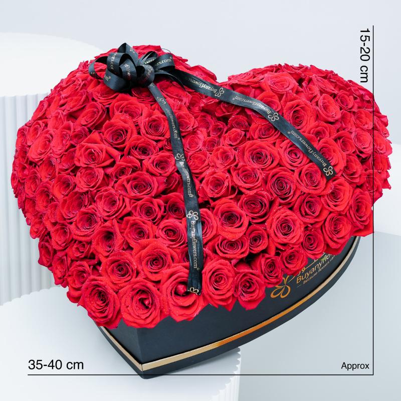 Grand Heart 201 Red Roses 3D Arrangement - Flowers gift from Buy Any Flowers Dubai in Al Quoz Industrial Area 4, Dubai, UAE - image 4