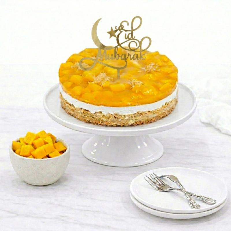 Eid Mubarak Mango Kunafa Cake in Dubai