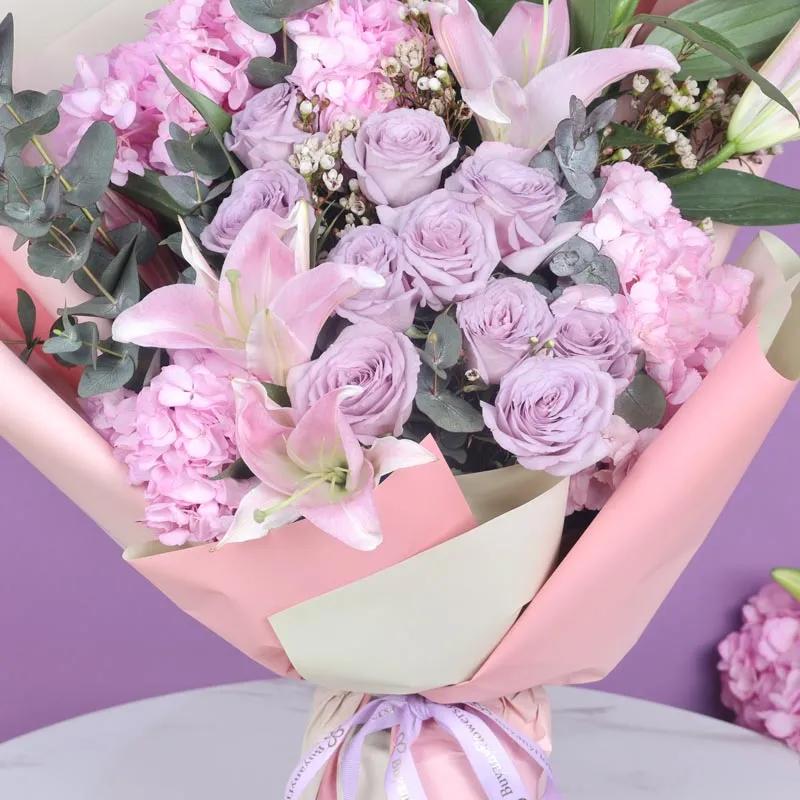 Pastel Elegance Mix Flower Bouquet thumbnail 2