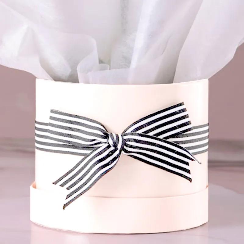 2 Stems White Orchid Plant in White Box thumbnail 3