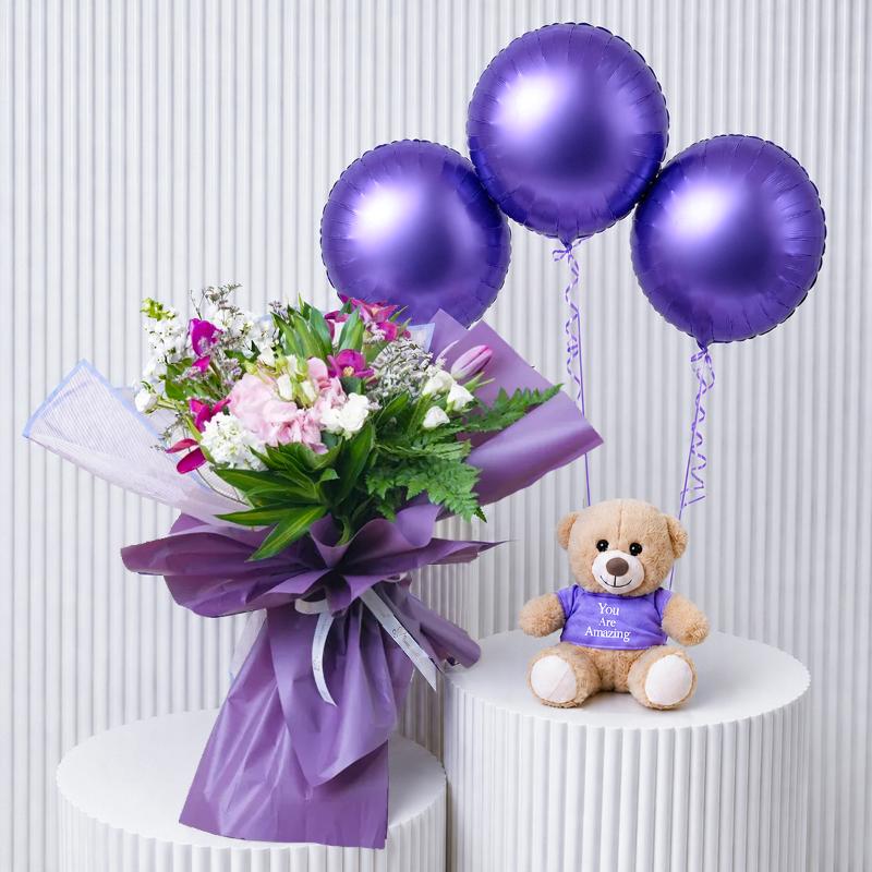 Royal Pastel Tulip Bouquet Trio - Gift Sets gift from Buy Any Flowers Dubai in Al Quoz Industrial Area 4, Dubai, UAE
