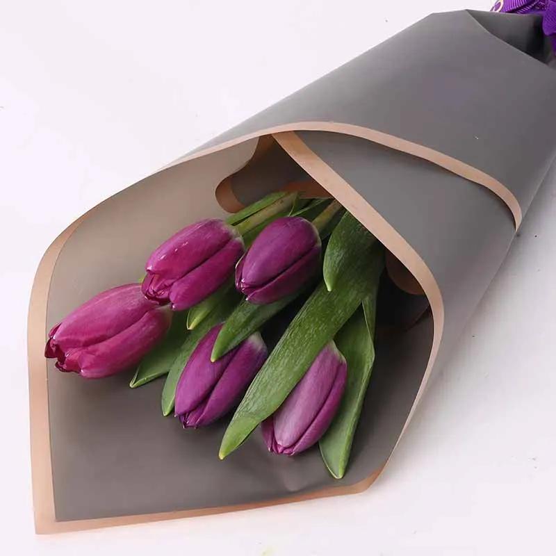 Dark Beauty 5 Purple Tulips thumbnail 3