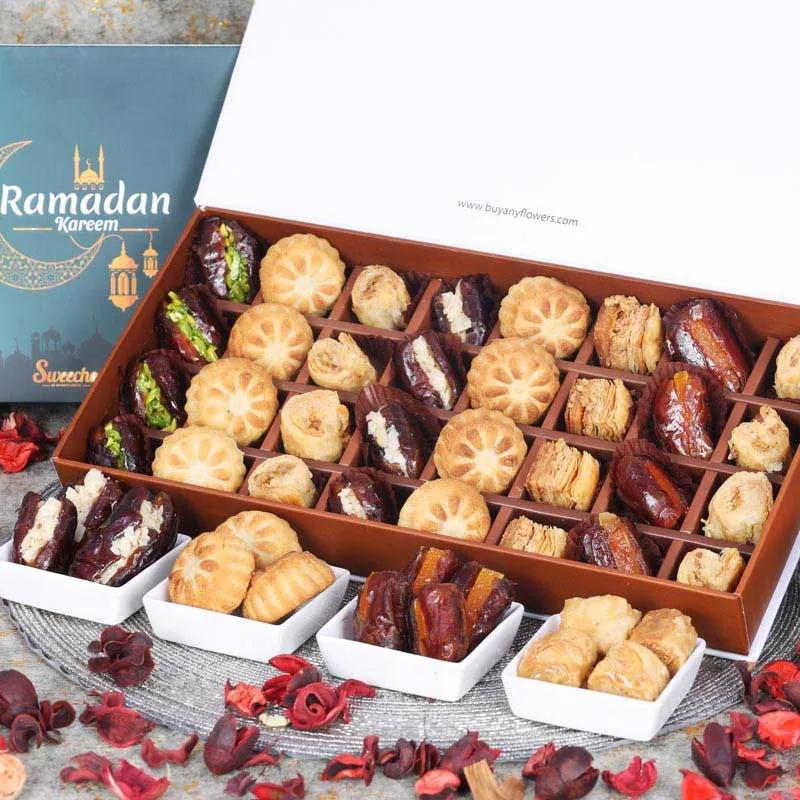 Ramadan Stuffed Dates Mamoul and Baklawa By Sweecho 32 Pcs Green thumbnail 2