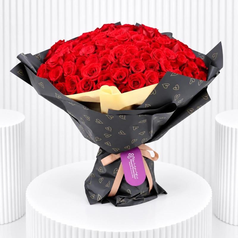 Love Memories 151 Red Roses Bouquet - Flowers gift from Buy Any Flowers Dubai in Al Quoz Industrial Area 4, Dubai, UAE
