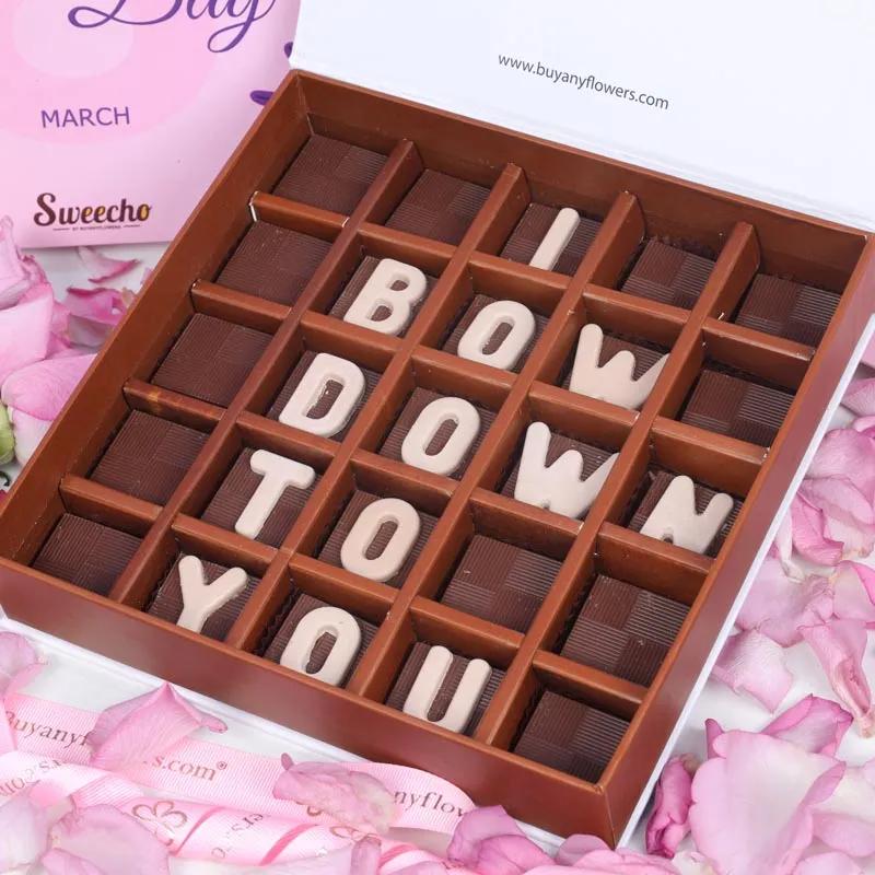 Womens Day I Bow Down To You Chocolates By Sweecho thumbnail 2
