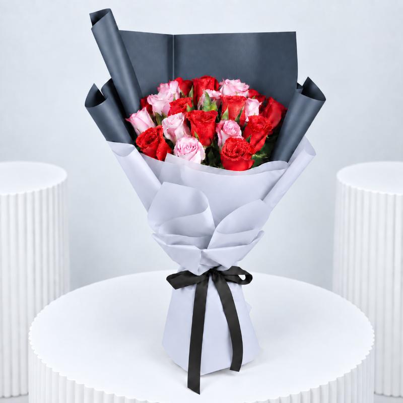 My Queen 21 Roses Bouquet - Flowers gift from Buy Any Flowers Dubai in Al Quoz Industrial Area 4, Dubai, UAE