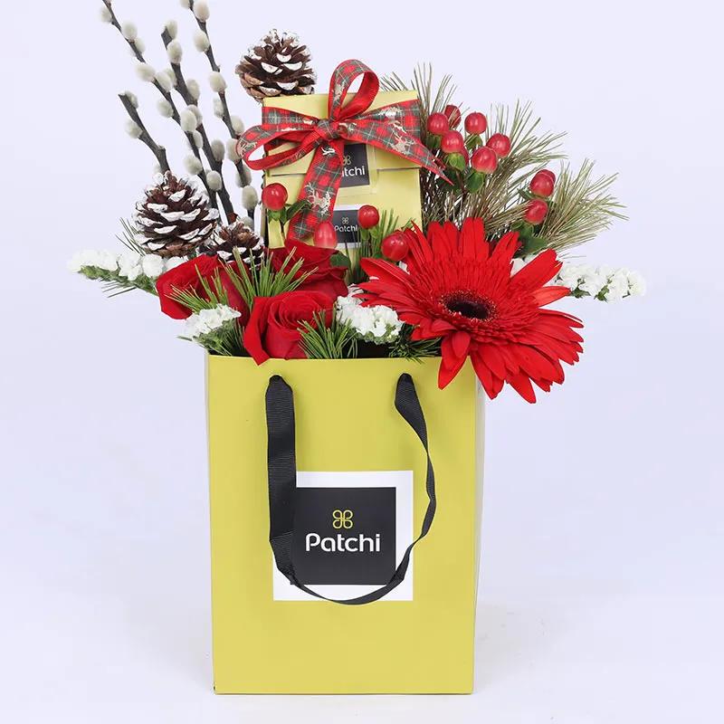 Holiday Wishes Flower Patchi Arrangement thumbnail 2