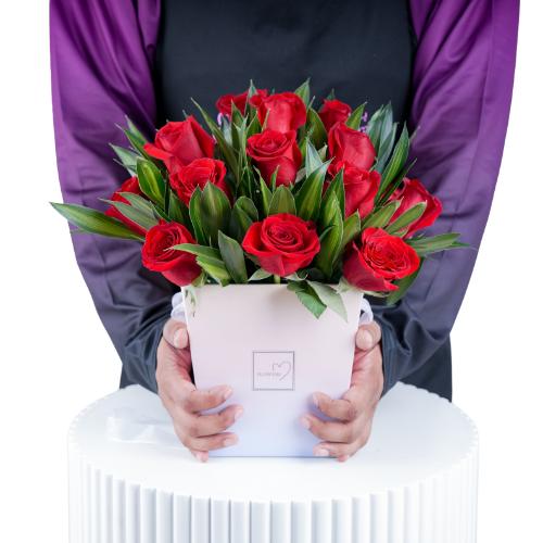 Box of Love 21 Red Roses - Flowers gift from Buy Any Flowers Dubai in Al Quoz Industrial Area 4, Dubai, UAE - image 2