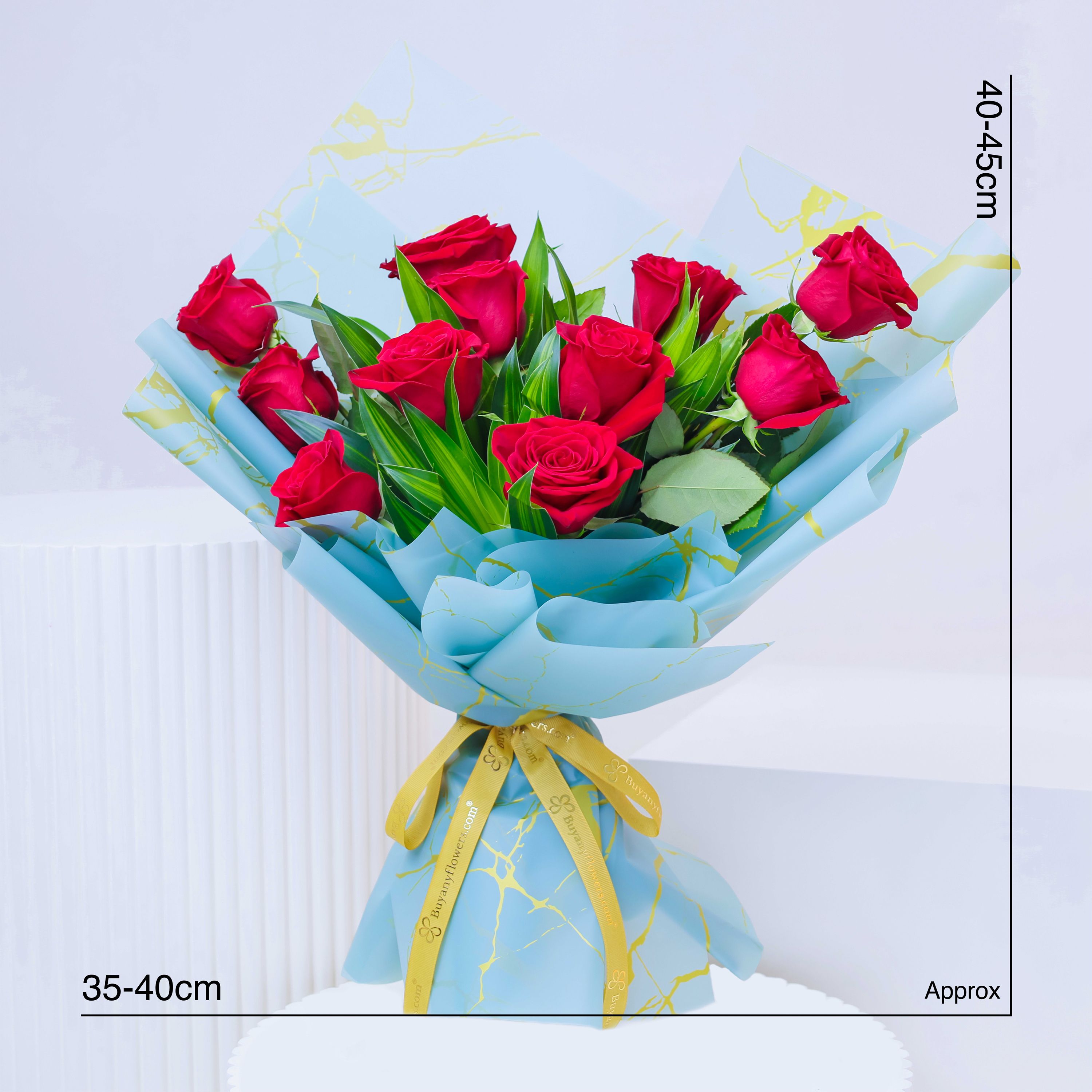 Beauty 11 Red Roses Bouquet thumbnail 4