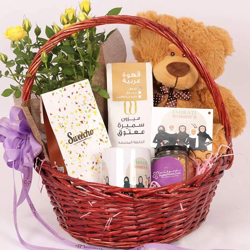 Emirati Womens Day Gift Basket Brown - Gifts gift from Buy Any Flowers Dubai in Al Quoz Industrial Area 4, Dubai, UAE - image 2