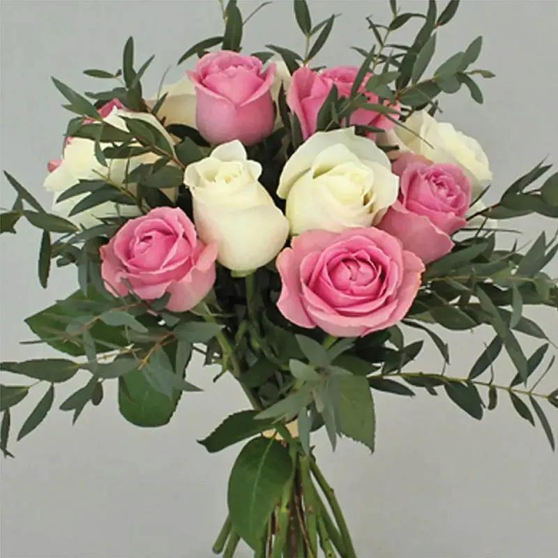 Soothing White and Pink Roses Bunch - Flowers gift from Buy Any Flowers Dubai in Al Quoz Industrial Area 4, Dubai, UAE - image 2