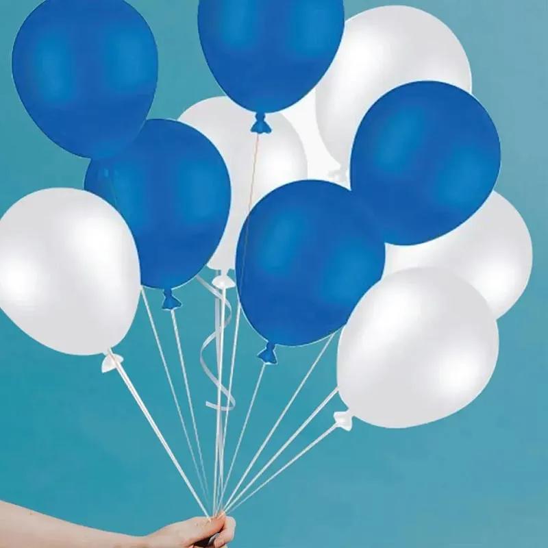 Blue and White Helium Balloons 10 Pcs thumbnail 3