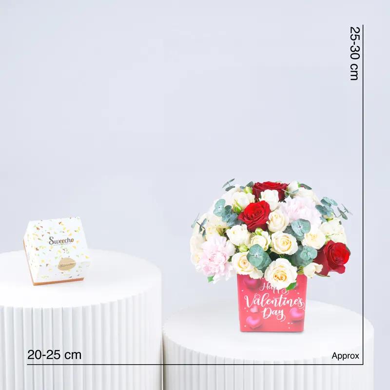 Valentine Flower Arrangement and Chocolates - Gift Sets gift from Buy Any Flowers Dubai in Al Quoz Industrial Area 4, Dubai, UAE - image 3