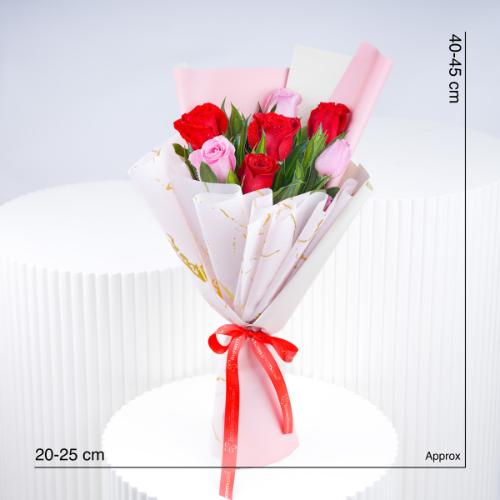 Cutie Pie 7 Roses Bouquet - Flowers gift from Buy Any Flowers Dubai in Al Quoz Industrial Area 4, Dubai, UAE - image 4
