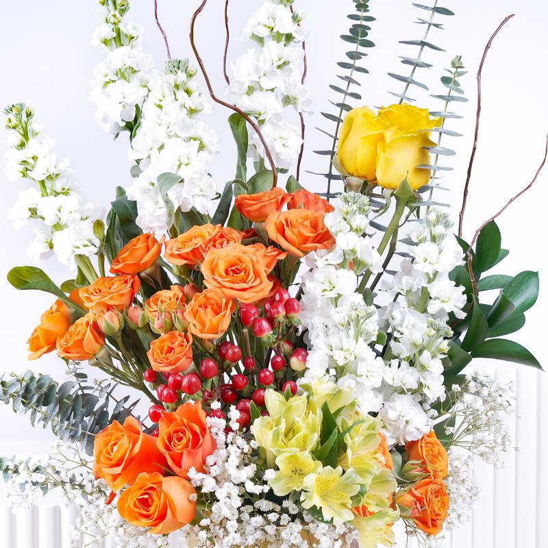 Citrus Glow Glass Vase Arrangement - Flowers gift from Buy Any Flowers Dubai in Al Quoz Industrial Area 4, Dubai, UAE - image 2