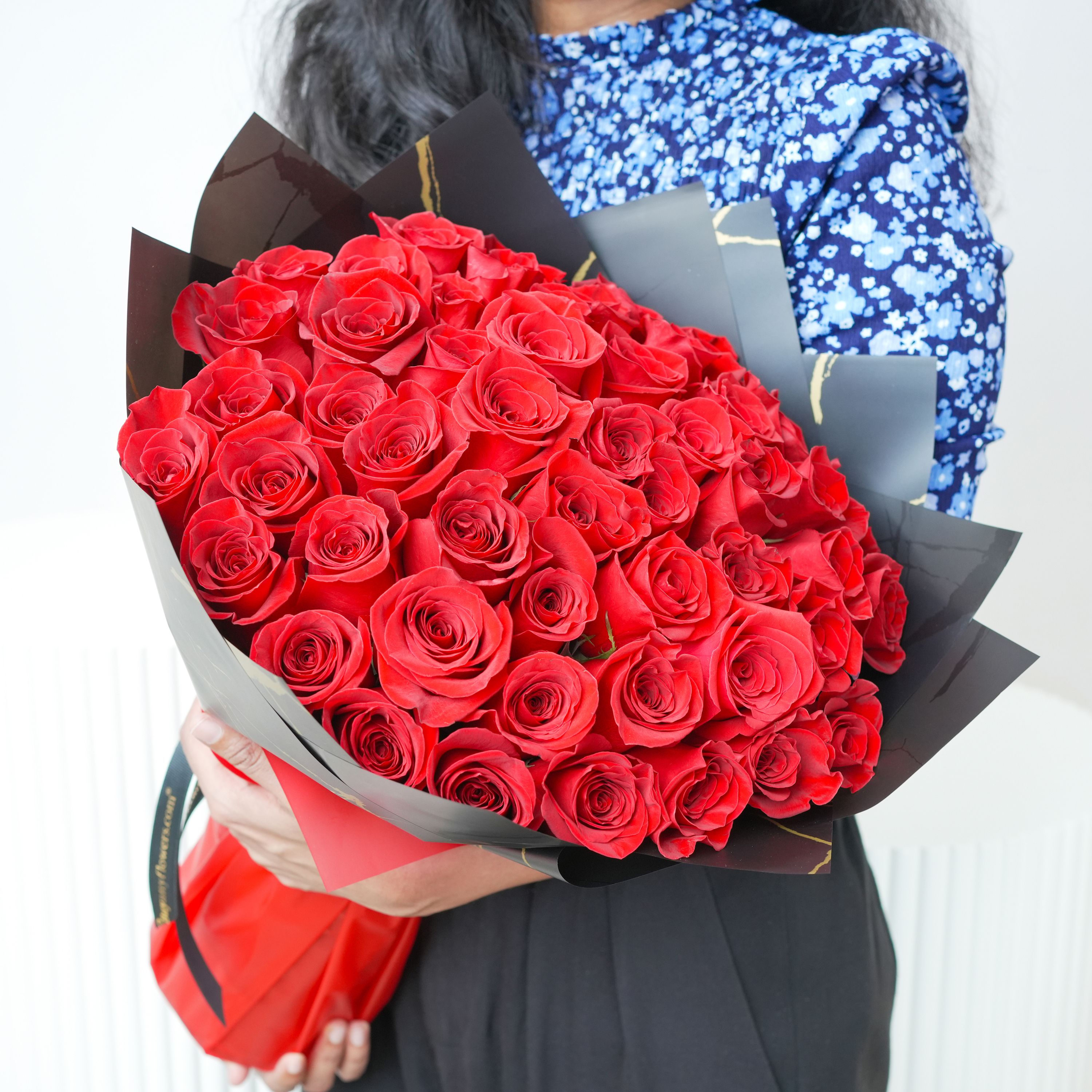 With Love 51 Red Roses Bouquet thumbnail 2