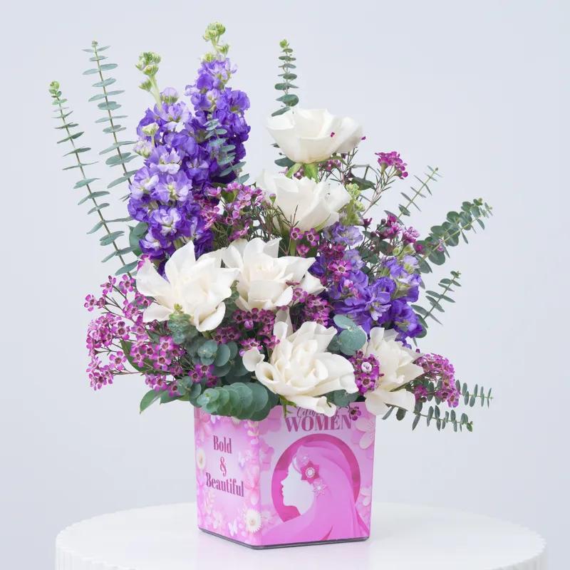 Lavender Grace Glass Vase - Flowers gift from Buy Any Flowers Dubai in Al Quoz Industrial Area 4, Dubai, UAE - image 2