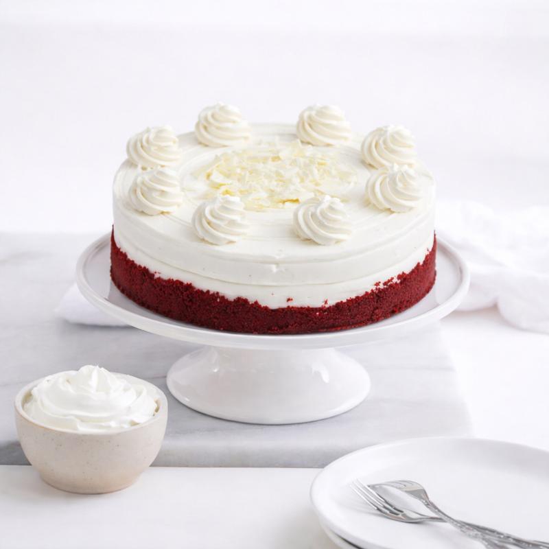White Red Velvet Cake 4 Portion - Cakes gift from Buy Any Flowers Dubai in Al Quoz Industrial Area 4, Dubai, UAE
