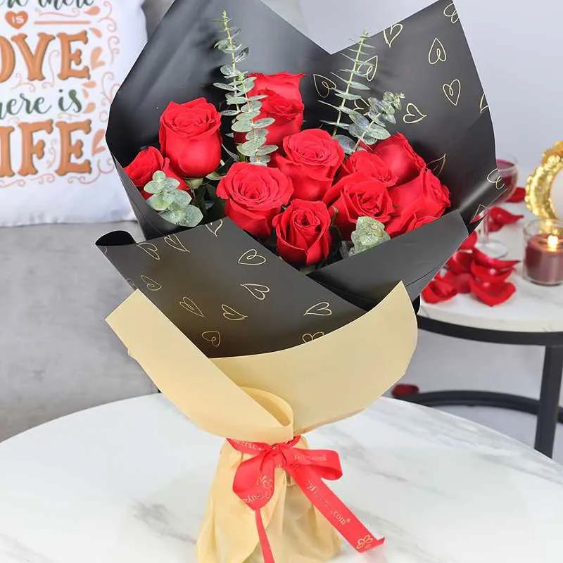 Cute Love 11 Red Roses Bouquet thumbnail 3
