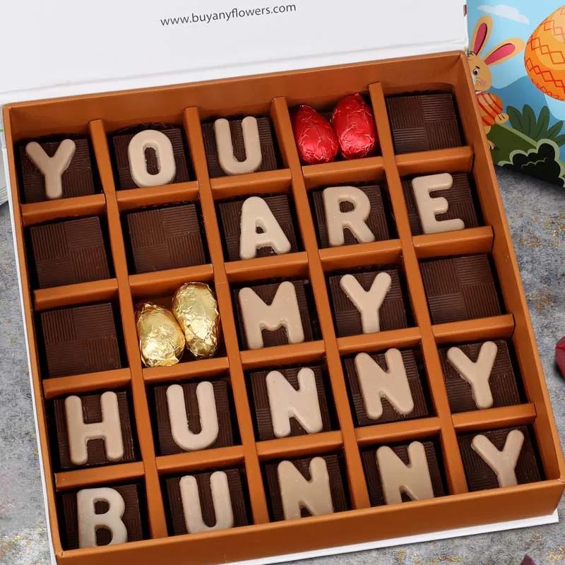 You Are My Hunny Bunny Easter Chocolates By Sweecho thumbnail 3