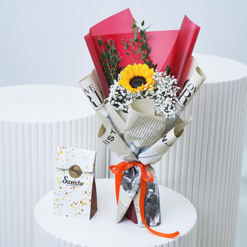 Choco Sunflower Combo - Gift Sets gift from Buy Any Flowers Dubai in Al Quoz Industrial Area 4, Dubai, UAE