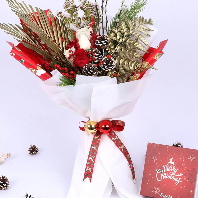 Seasons Greetings Flower Bouquet and Chocolates - Flowers gift from Buy Any Flowers Dubai in Al Quoz Industrial Area 4, Dubai, UAE - image 2