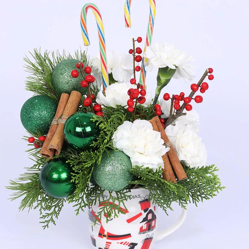 Christmas Joy Flowers in Mug thumbnail 2