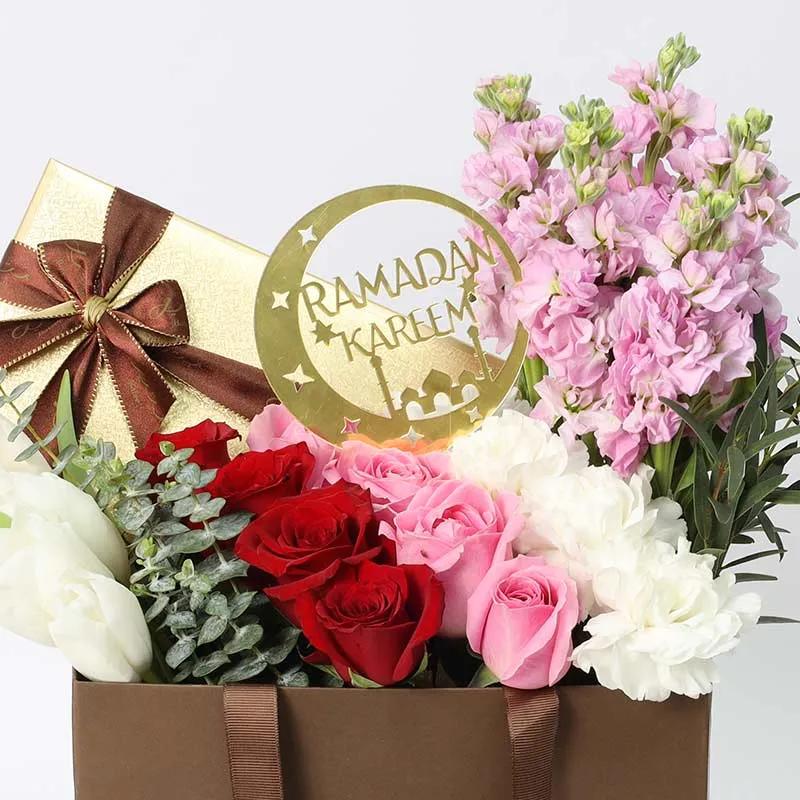 Ramadan Floral Row Bateel Dates Arrangement - Flowers gift from Buy Any Flowers Dubai in Al Quoz Industrial Area 4, Dubai, UAE - image 3