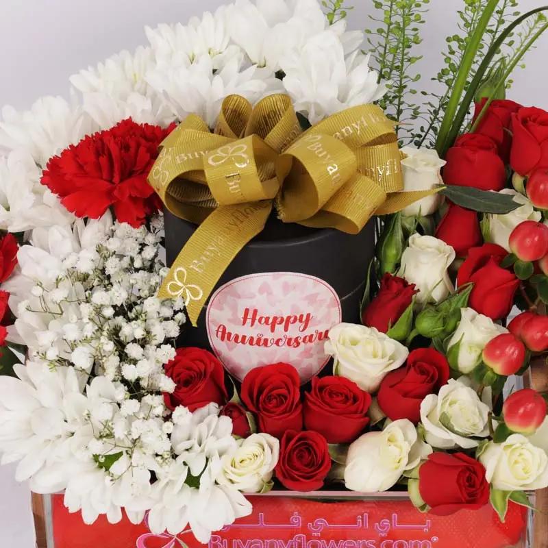 Anniversary Floral and Chocolate Arrangement - Chocolates gift from Buy Any Flowers Dubai in Al Quoz Industrial Area 4, Dubai, UAE - image 3
