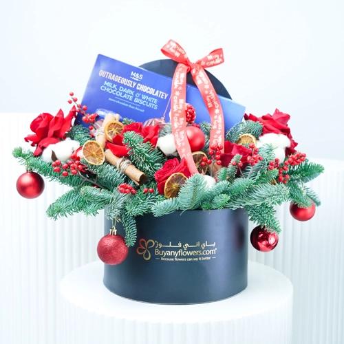 Ruby Roses and Chocolate Box - Gift Sets gift from Buy Any Flowers Dubai in Al Quoz Industrial Area 4, Dubai, UAE