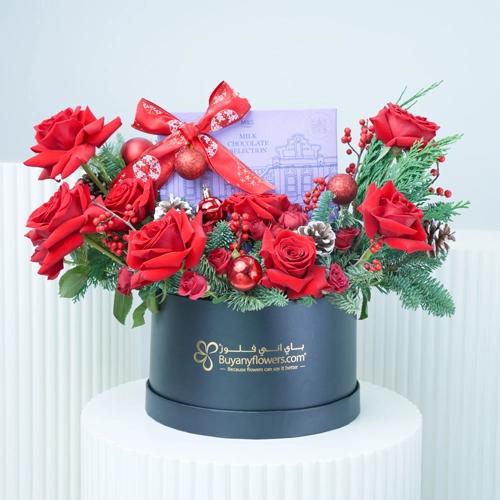 Christmas Choco Roses Box - Gift Sets gift from Buy Any Flowers Dubai in Al Quoz Industrial Area 4, Dubai, UAE