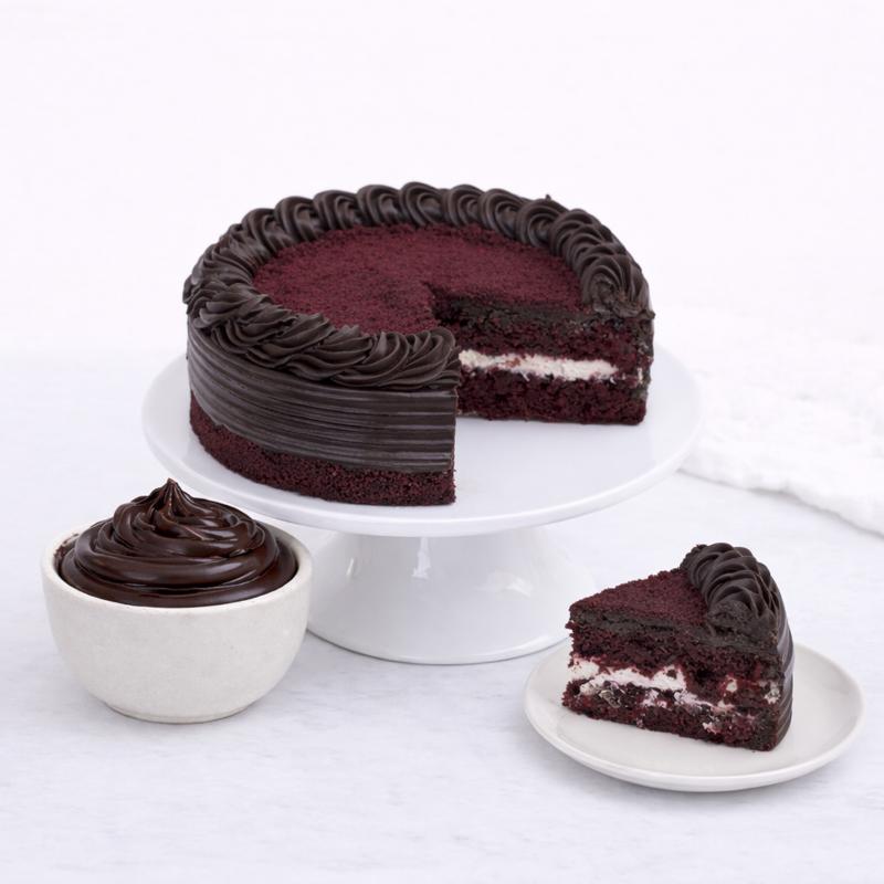 Chocolate Red Velvet Cake 4 Portion - Cakes gift from Buy Any Flowers Dubai in Al Quoz Industrial Area 4, Dubai, UAE - image 3