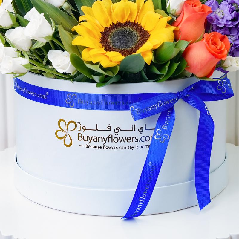 Dawn Sunflower and Roses Arrangement - Flowers gift from Buy Any Flowers Dubai in Al Quoz Industrial Area 4, Dubai, UAE - image 3