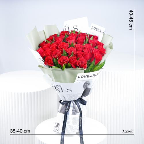 Soul 35 Red Roses Bouquet - Flowers gift from Buy Any Flowers Dubai in Al Quoz Industrial Area 4, Dubai, UAE - image 4