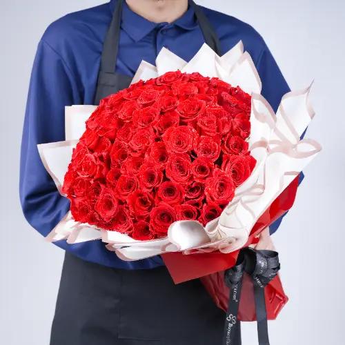 With Love 75 Red Roses Bouquet - Flowers gift from Buy Any Flowers Dubai in Al Quoz Industrial Area 4, Dubai, UAE - image 3